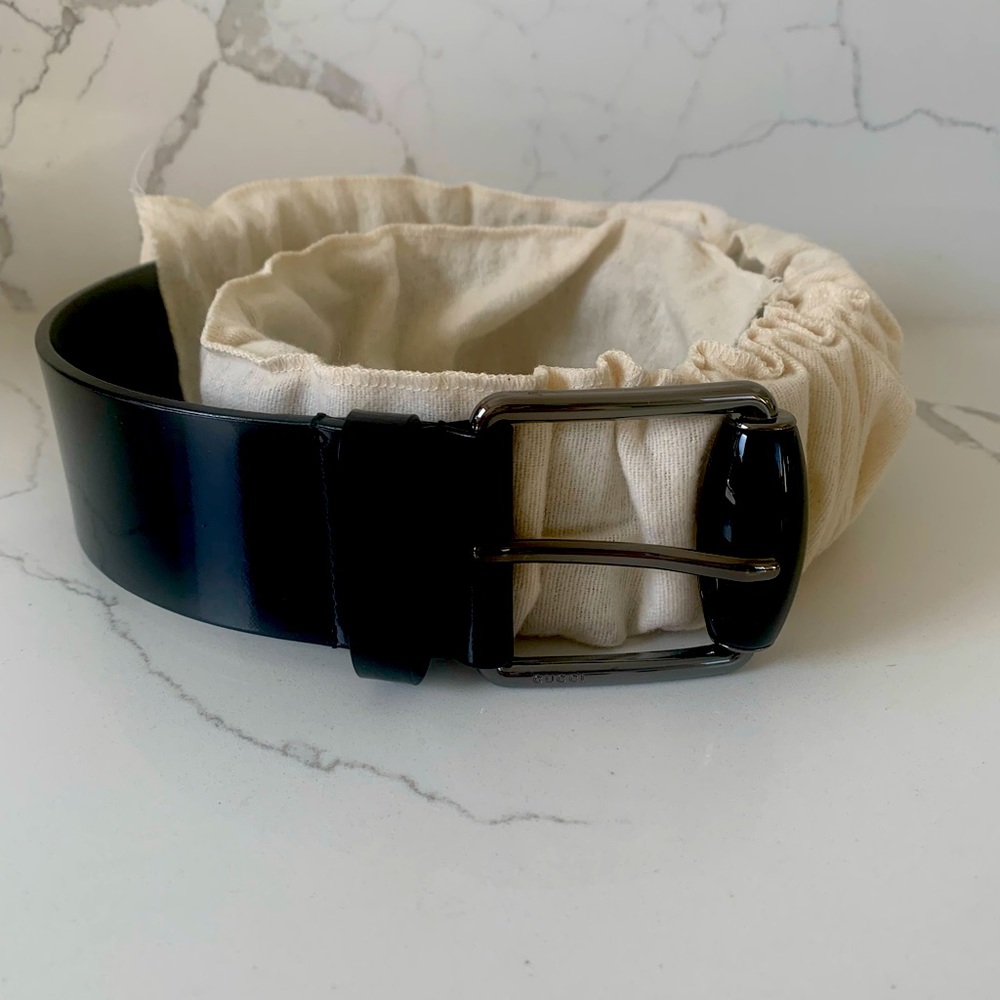 Gucci Black Patent Leather Women's Belt